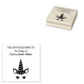 Niedlich Girly Unicorn Book Belongs Library Buchze Gummistempel (Stempel)