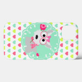 Niedlich Girly Westie Puppy Pink Mint Herz Muster Case-Mate iPhone Hülle (Rückseite (Horizontal))