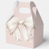 Niedlich Girly White Bow auf Pink Danke Geschenkschachtel (Rückseite)