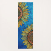 Niedlich Giro Rustic Boho Sonnenblume Personalisie Yogamatte (Rückseite)