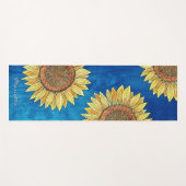 Niedlich Giro Rustic Boho Sonnenblume Personalisie Yogamatte (Vorderseite (Horizontal))