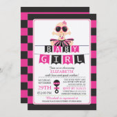 Niedlich Glam Diva Girl Kinderdusche Einladung (Vorne/Hinten)