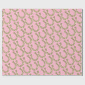 Niedlich Glam Horseshoe Gold Pink Glitzer Geschenkpapier (Flach)