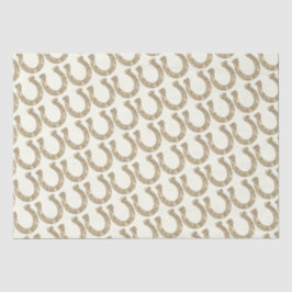 Niedlich Glam Horseshoe Gold Weißer Glitzer Seidenpapier