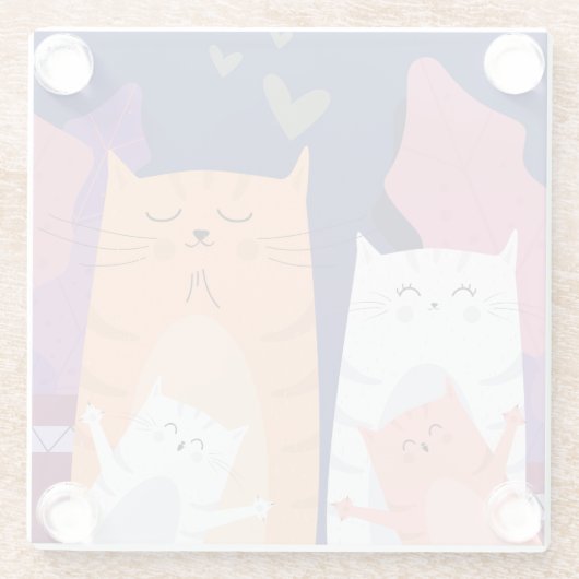 Niedlich Glasuntersetzer (Rückseite)