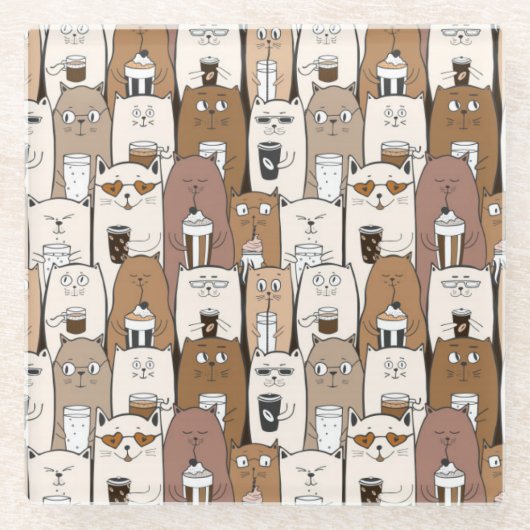 Niedlich Glasuntersetzer (Vorderseite)