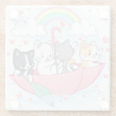 Niedlich Glasuntersetzer (Rückseite)