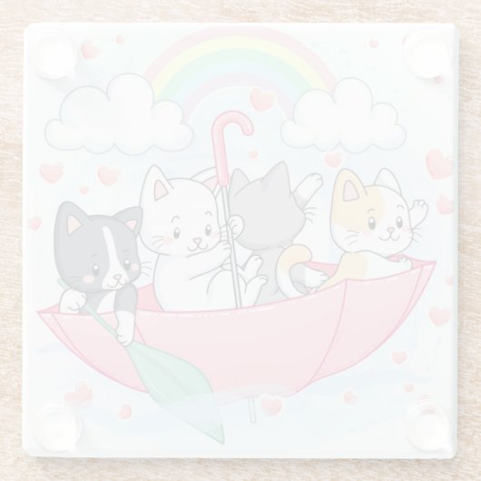 Niedlich Glasuntersetzer (Rückseite)