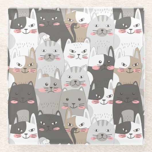 Niedlich Glasuntersetzer (Vorderseite)