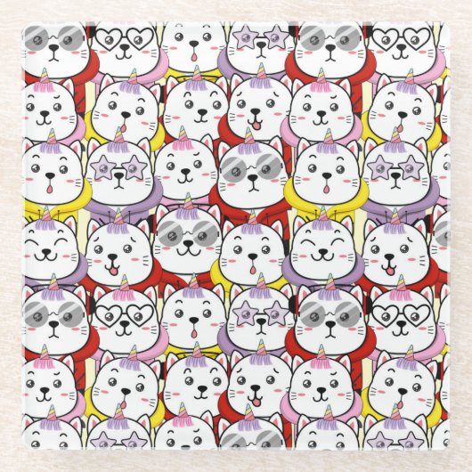 Niedlich Glasuntersetzer (Vorderseite)