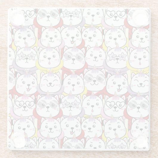 Niedlich Glasuntersetzer (Rückseite)