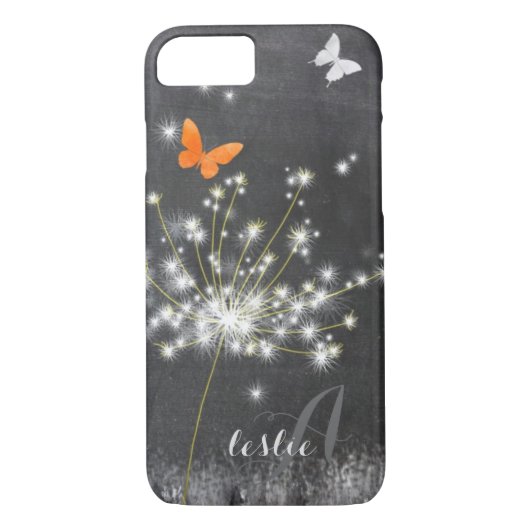 Niedlich Glittery Dandelion Case-Mate iPhone Hülle (Rückseite)