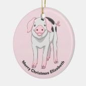 Niedlich Gloucestershire Old Spots Pig Keramikornament (Links)