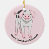 Niedlich Gloucestershire Old Spots Pig Keramikornament (Hinten)