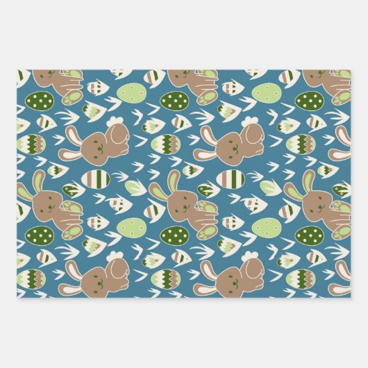 Niedlich & glücklich OsterBunnies Geschenkpapier Set (Vorderseite 3)