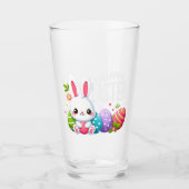 Niedlich, glücklich Osterhase Glas (Vorderseite)