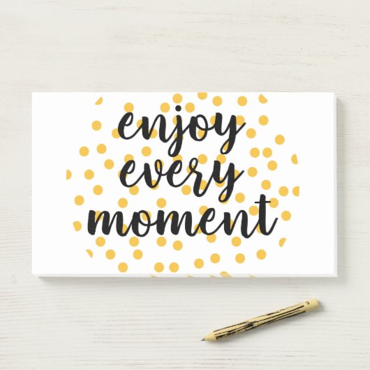 Niedlich, glücklich und inspirierend "Enjoy Every Post-it Klebezettel (Auf Schreibtisch)