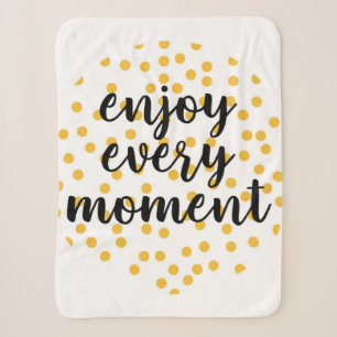 Niedlich, glücklich und inspirierend "Enjoy Every Sherpadecke