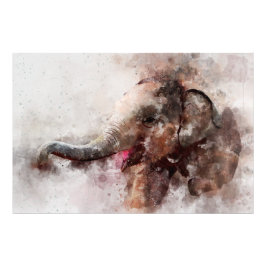 Niedlich, glücklich und spielerisch Baby Asian Ele Fotodruck