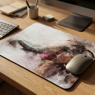 Niedlich, glücklich und spielerisch Baby Asian Ele Mousepad