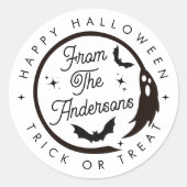 Niedlich glückliche Halloween Trick oder Treat Gho Runder Aufkleber (Vorderseite)