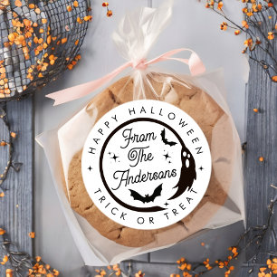 Niedlich glückliche Halloween Trick oder Treat Gho Runder Aufkleber