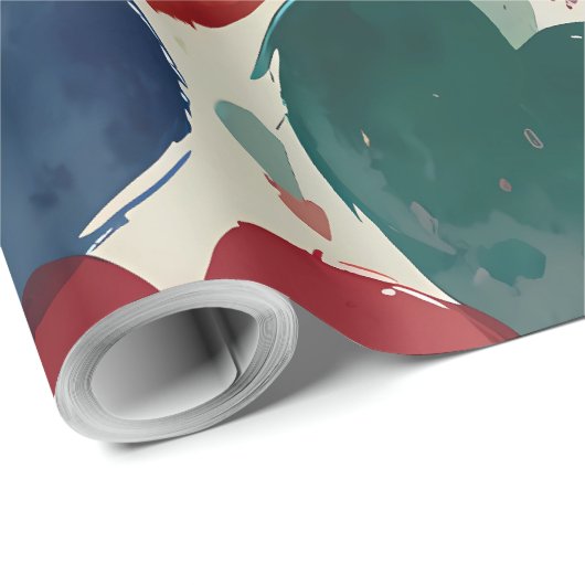 Niedlich glückliche Herzen Geschenkpapier (Rolleneckpunkt)