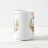 Niedlich glückliche Ostern mit Bunny & Floral Kran Kaffeetasse (Mittel)