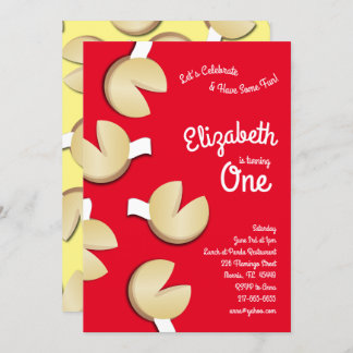 Niedlich Glückskekse Kinder 1. Geburtstag Party Einladung