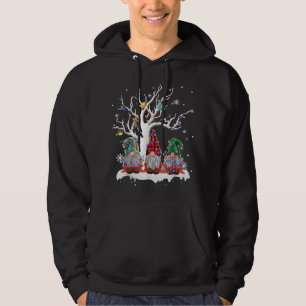 Niedlich Gnome Buffalo Karierte Weihnachtsbaumleuc Hoodie
