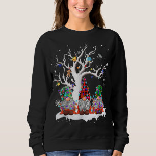 Niedlich Gnome Buffalo Karierte Weihnachtsbaumleuc Sweatshirt