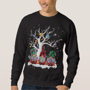 Niedlich Gnome Buffalo Karierte Weihnachtsbaumleuc Sweatshirt
