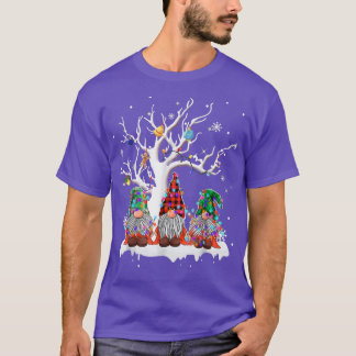Niedlich Gnome Buffalo Karierte Weihnachtsbaumleuc T-Shirt