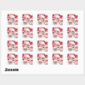 Niedlich Gnome Candy Cart Valentinstag Sticker (Blatt)