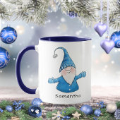 Niedlich Gnome Custom Blue Weihnachten Tasse