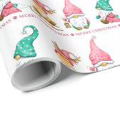 Niedlich Gnome Custom Frohe Weihnachten Geschenkpapier (Rolleneckpunkt)