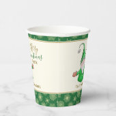 Niedlich Gnome Green Christmas Pappbecher (Rechts)