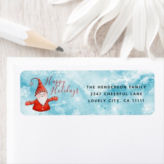 Niedlich Gnome Happy Holidays Weihnachtsfeiertage (Insitu)