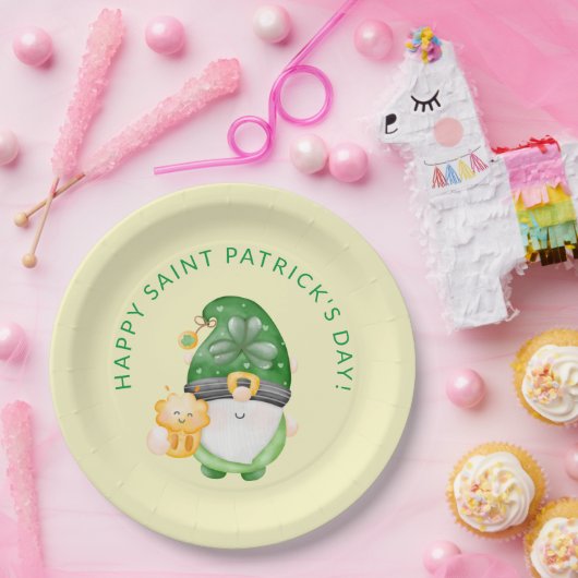 Niedlich Gnome Happy St. Patricks Day-Party Pappteller (Party)