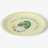 Niedlich Gnome Happy St. Patricks Day-Party Pappteller (Schrägansicht)