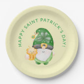 Niedlich Gnome Happy St. Patricks Day-Party Pappteller (Vorderseite)