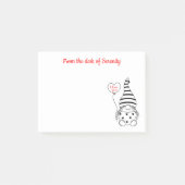 Niedlich Gnome Heart Liebe Fairy Garden Gnomes Post-it Klebezettel (Vorderseite)