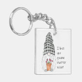 Niedlich Gnome I Liebe Sie Gnome spielen eine Roll Schlüsselanhänger (Vorderseite links)