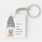 Niedlich Gnome I Liebe Sie Gnome spielen eine Roll Schlüsselanhänger (Rückseite)