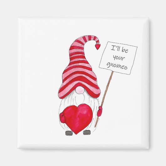 Niedlich Gnome Liebe Valentine Magnet (Vorne)