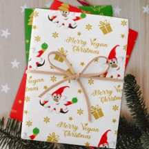 Niedlich Gnome Merry Vegan Weihnachten