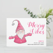 Niedlich Gnome Merry Vibes Weihnachten (Stehend Vorderseite)