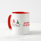 Niedlich Gnome Nurse Crew Weihnachten Rotes Party Tasse (Vorderseite Links)