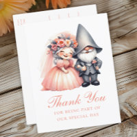 Niedlich Gnome Orange Wedding Danke Whimsical Boho