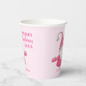 Niedlich Gnome Pink Personalisiert Frohe Weihnacht Pappbecher (Rechts)